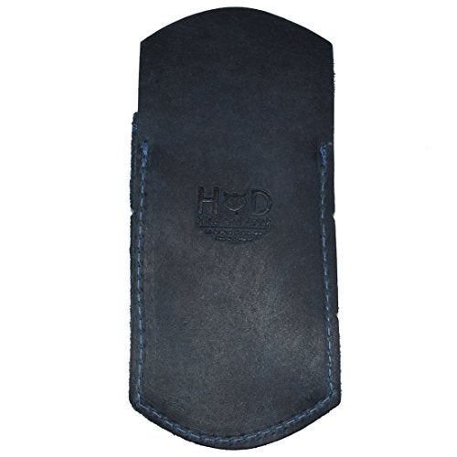 Hide & Drink, Pocket Protector, Pencil Pouch, Pen Holder for Shirt Pockets, Lab Coats, Backpacks, Office & Work Essentials, Full Grain Leather, Handmade, Slate Blue - Image 3