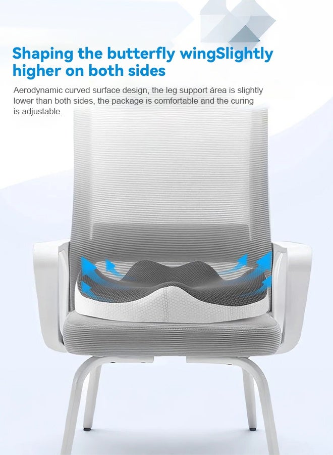 XiuWoo Office Seat Cushion Memory Foam Chair Cushions 3D Design for Pressure Relief, Back Pain Relief, Sciatica, Lower Back and Spine Support - Image 4