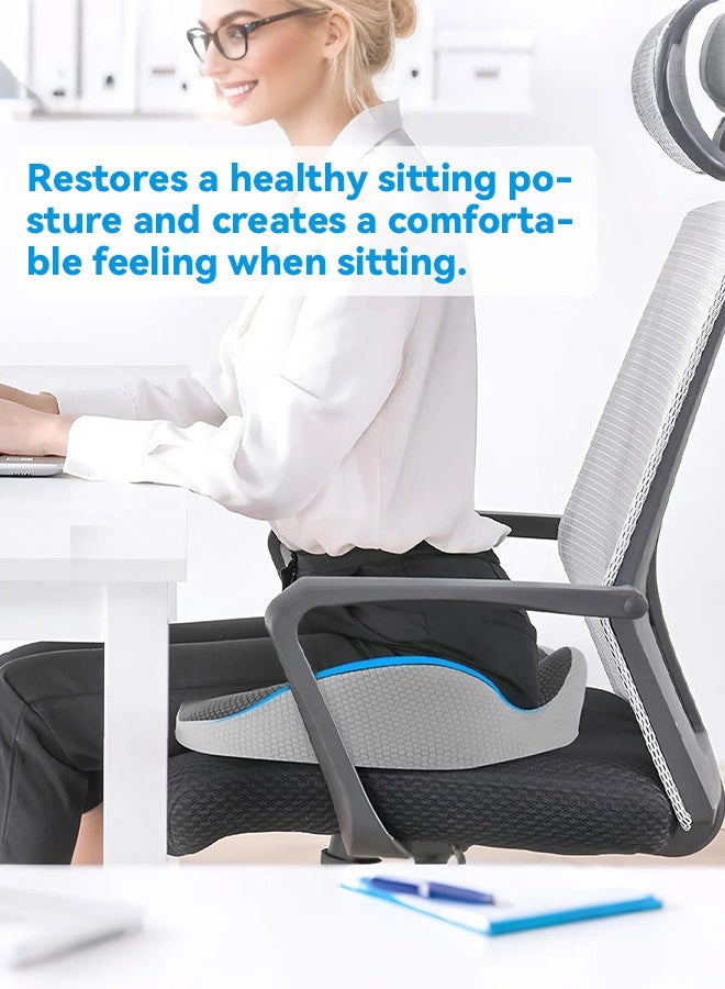 XiuWoo Office Seat Cushion Memory Foam Chair Cushions 3D Design for Pressure Relief, Back Pain Relief, Sciatica, Lower Back and Spine Support - Image 5