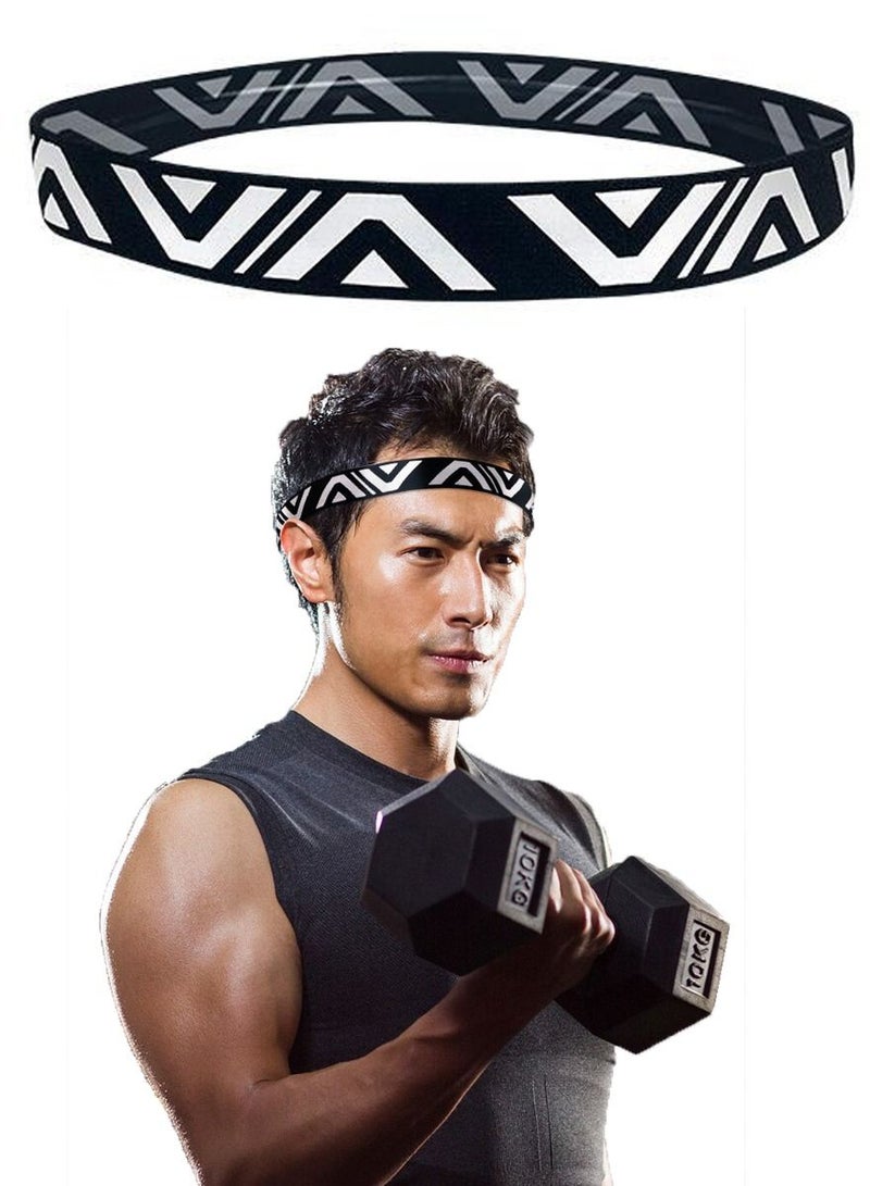 سبورت عصابة رأس للرجال والنساء عصابة رأس رياضية مثالية للتمارين الرياضية والجري واليوجا.هذا السوار الرياضي القابل للتنفس يمتص الرطوبة ويمتص العرق ، ويحافظ على رأسك باردًا بأناقة ونعمة - Image 1