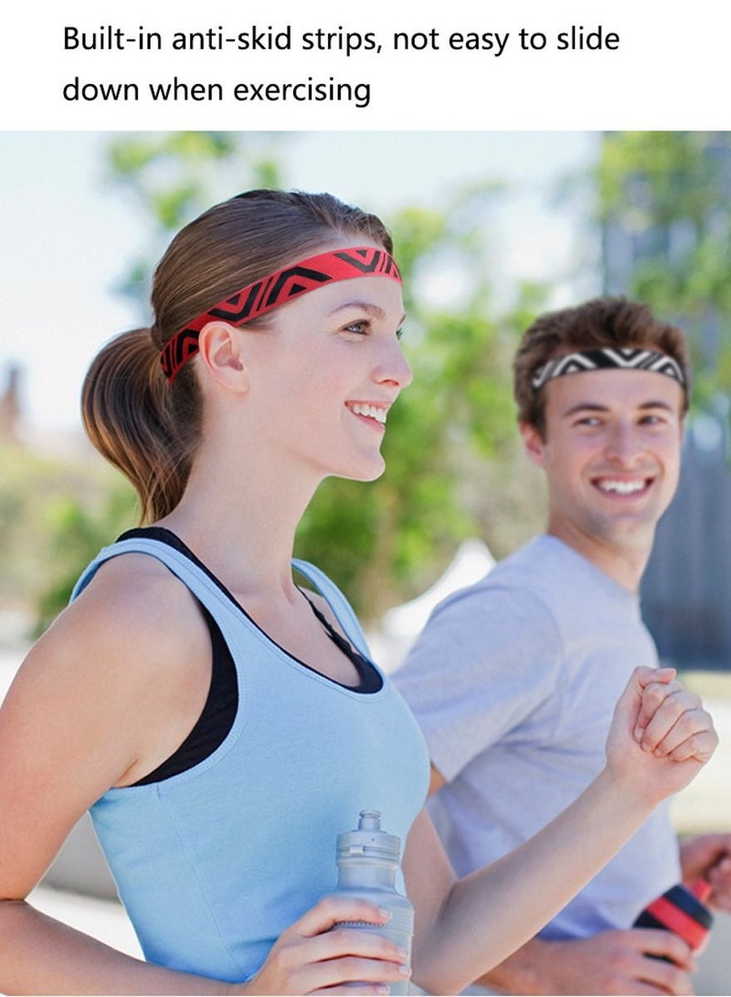 سبورت عصابة رأس للرجال والنساء عصابة رأس رياضية مثالية للتمارين الرياضية والجري واليوجا.هذا السوار الرياضي القابل للتنفس يمتص الرطوبة ويمتص العرق ، ويحافظ على رأسك باردًا بأناقة ونعمة - Image 5