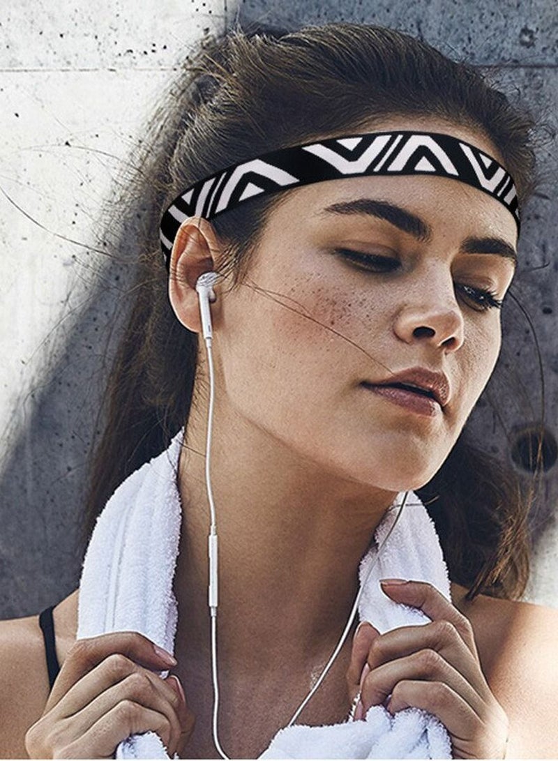 سبورت عصابة رأس للرجال والنساء عصابة رأس رياضية مثالية للتمارين الرياضية والجري واليوجا.هذا السوار الرياضي القابل للتنفس يمتص الرطوبة ويمتص العرق ، ويحافظ على رأسك باردًا بأناقة ونعمة - Image 2