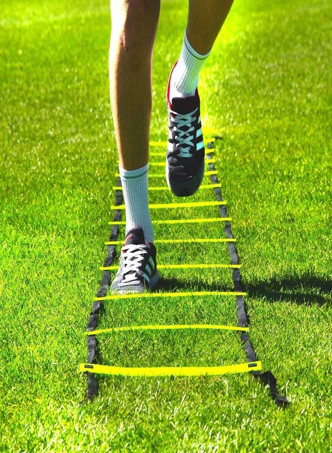 إيه إس سلم رشاقة مع حقيبة حمل - 8 أمتار، 20 درجة - سلم تدريب السرعة للأطفال والكبار - طقم سلم رشاقة للياقة البدنية وحركة القدمين - مثالي لكرة القدم والتدريبات الرياضية - Image 3