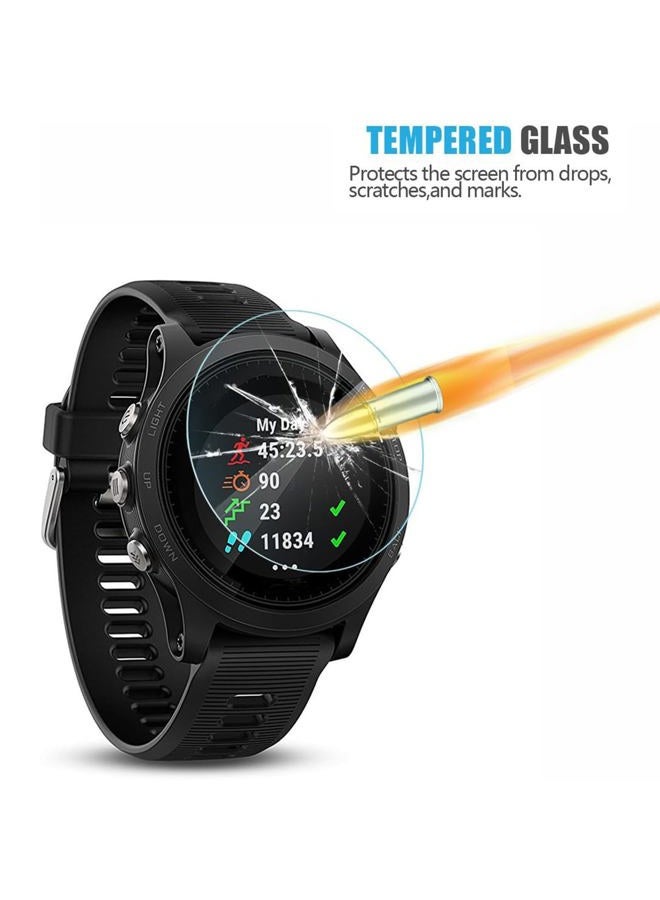 AKWOX (عبوة من 4) واقي شاشة زجاجي مقسى لجهاز Garmin Forerunner 935، [0.3 مم 2.5D عالي الدقة 9H] واقي شاشة شفاف متميز لجهاز Garmin Forerunner 935 - Image 3