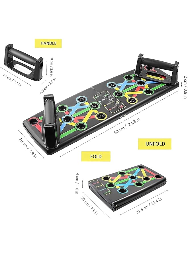 X spring Push Up Board 14 in 1 Multi function Push Up Stand Foldable Portable Home Gym Strength Training Equipment for Men and Women Push up Handles for Floor to Strengthen Arms Core and Back - Image 5