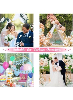 LENND Arch Backdrop Stand, Metal Gold Wedding Arch Stand, 120*220CM Arched Backdrop Frame for Birthday Party Baby Shower Graduation Ceremony Decoration  - Image 5