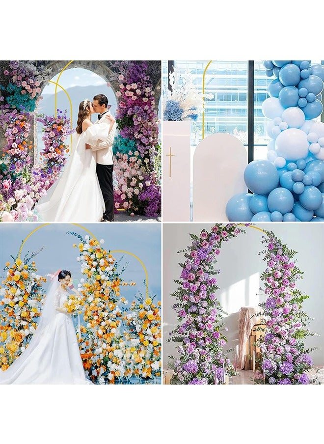 LENND - Arch Backdrop Stand, Metal Gold Wedding Arch Stand, 120*220CM Arched Backdrop Frame for Birthday Party Baby Shower Graduation Ceremony Decoration - Image 1