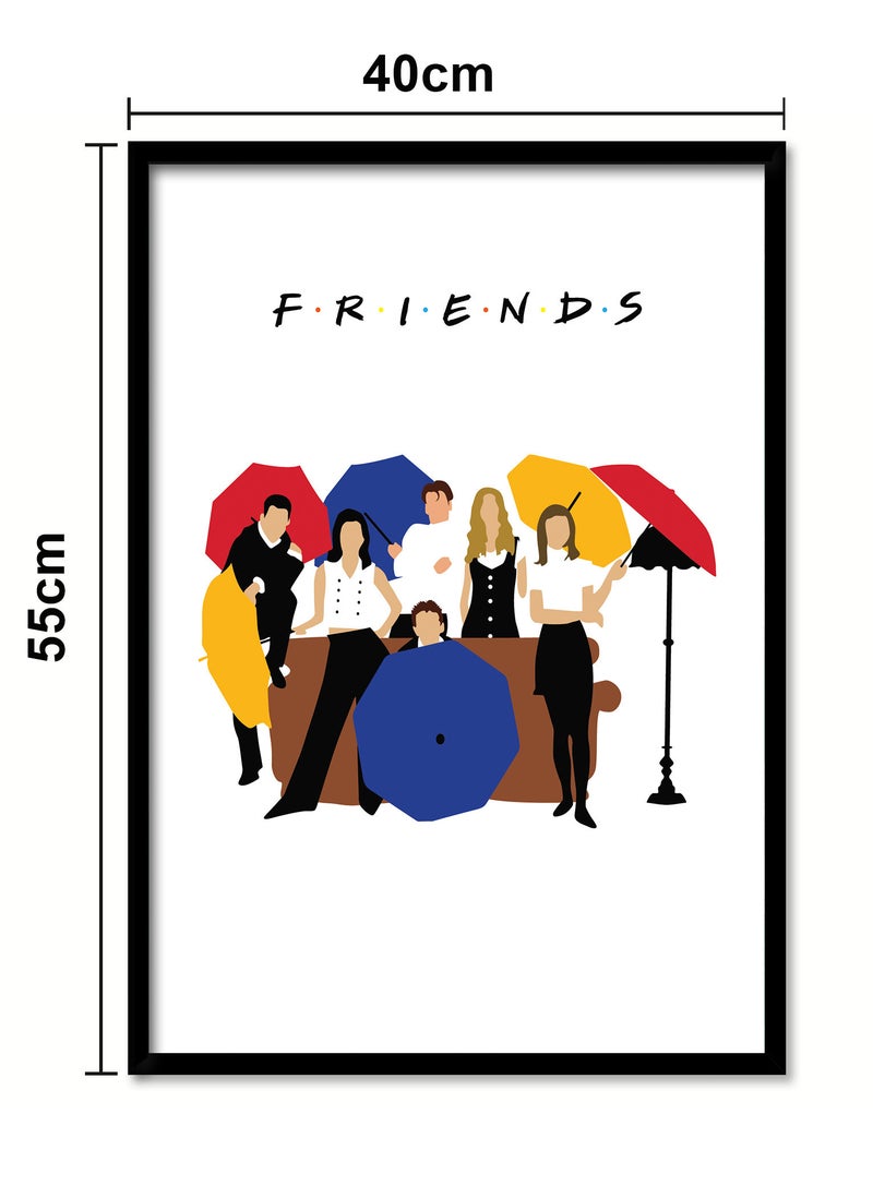 Spoil Your Wall Wall Posters with Opening Scene from Friends TV Series and Black Frame - Wall Arts Home Décor Photo Frames - 40x55cm by Spoil Your Wall  - Image 3