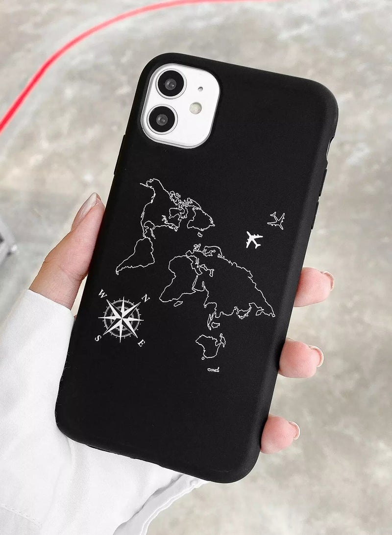 Map & Airplane Print Case Compatible With iPhone  - Image 4