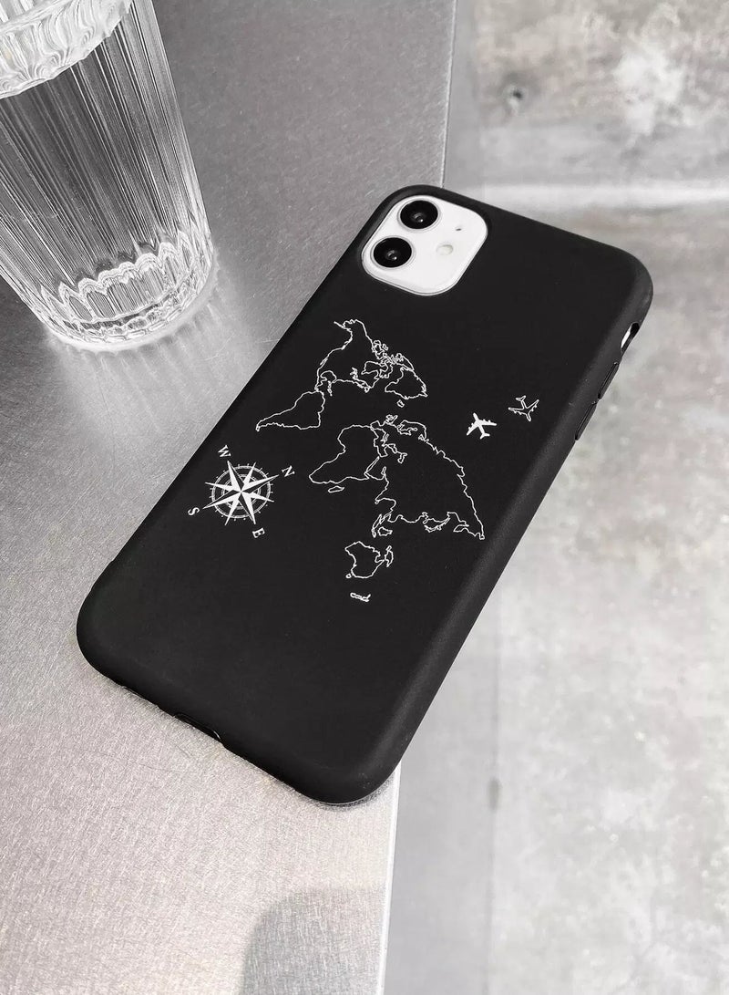 Map & Airplane Print Case Compatible With iPhone  - Image 2