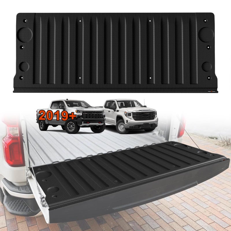 TripleAliners Truck Mat Compatible with 2019-2026 Chevy Silverado & GMC Sierra 1500 Standard Tailgate Accessories,Tailgate Mat Custom Fit All Weather Pickup Liner, Not Multipro Tailgate/Drop-in Liners - Image 1