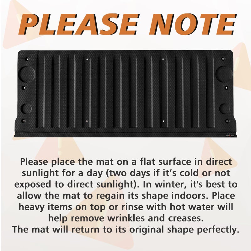TripleAliners Truck Mat Compatible with 2019-2026 Chevy Silverado & GMC Sierra 1500 Standard Tailgate Accessories,Tailgate Mat Custom Fit All Weather Pickup Liner, Not Multipro Tailgate/Drop-in Liners - Image 2