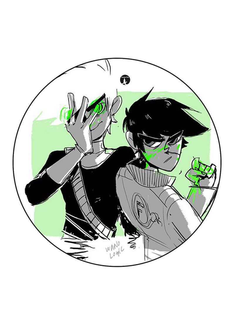 RKN Danny Phantom Printed Mouse Pad  Round  Multicolour