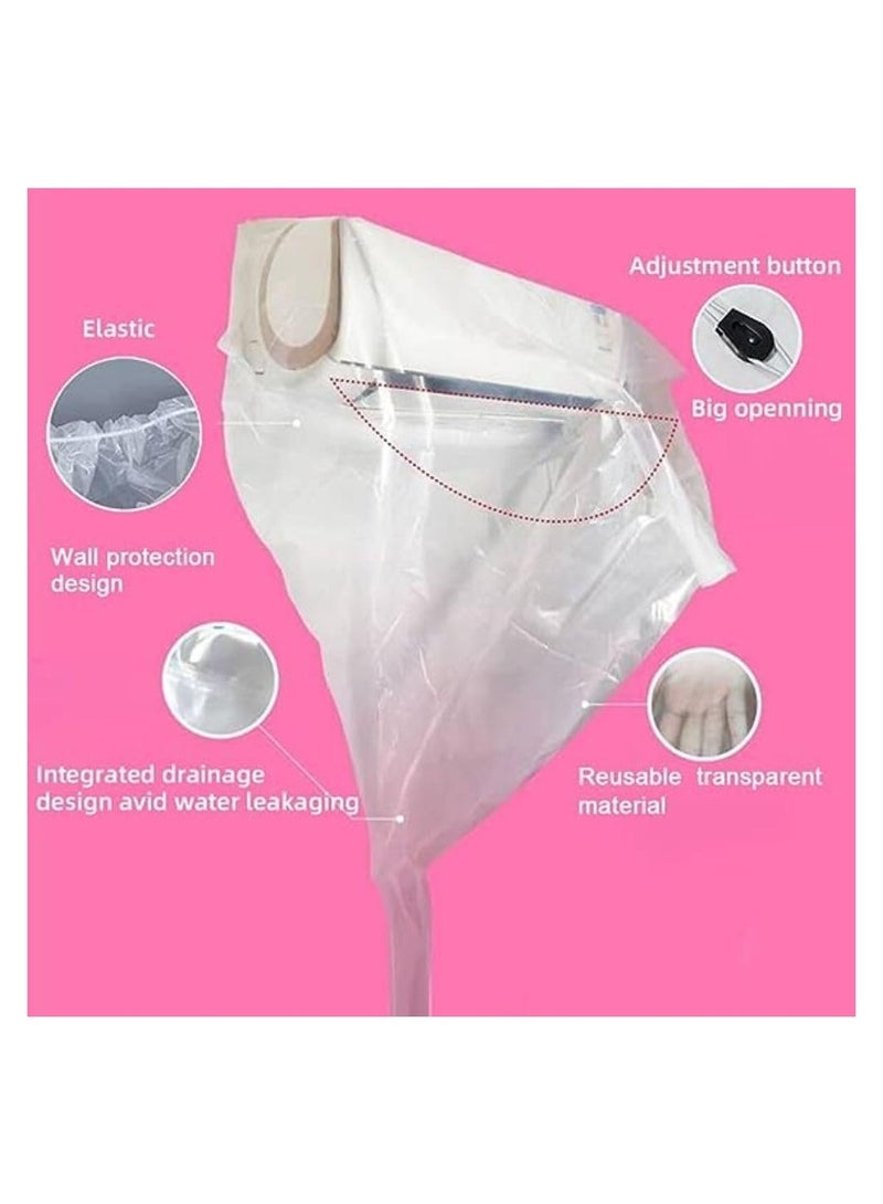 Zimtal Waterproof AC Cleaning Cover Dust and Wash Protector for Wall Mounted Air Conditioners with Water Pipe and Split System Cleaning Tools (Large size) - Image 3