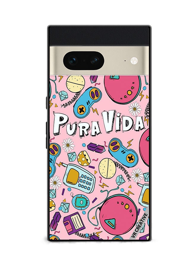 VR CREATIVE Protective Case Cover For Google Pixel 7 Pop Art Design Multicolour - Image 1