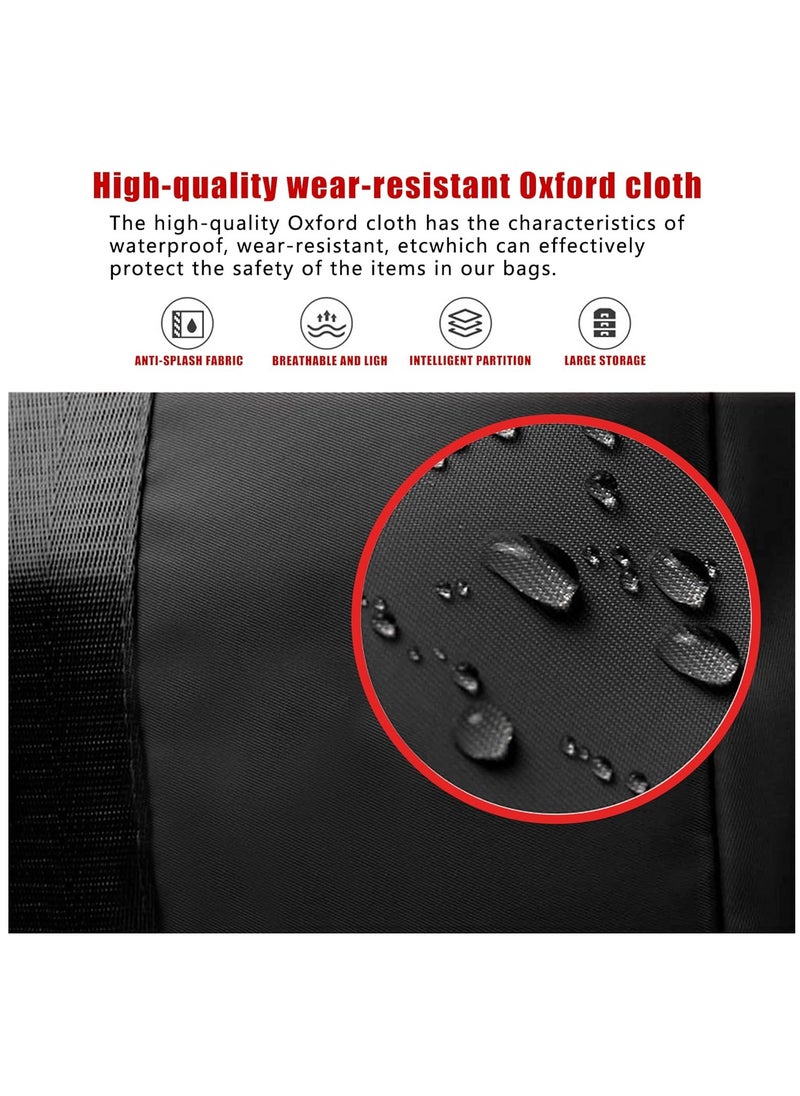 Travel Bag, Multifunctional Duffle Bag with Hidden Straps and Shoe Compartments, Large Capacity Gym Bag for Men and Women (Black)