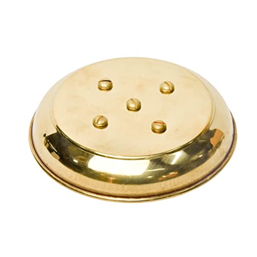 Bhimonee Decor 0.8-Inch Pure Brass Agardan Plate – Incense Ash Catcher for Pooja & Home Temple (70g) - Image 3