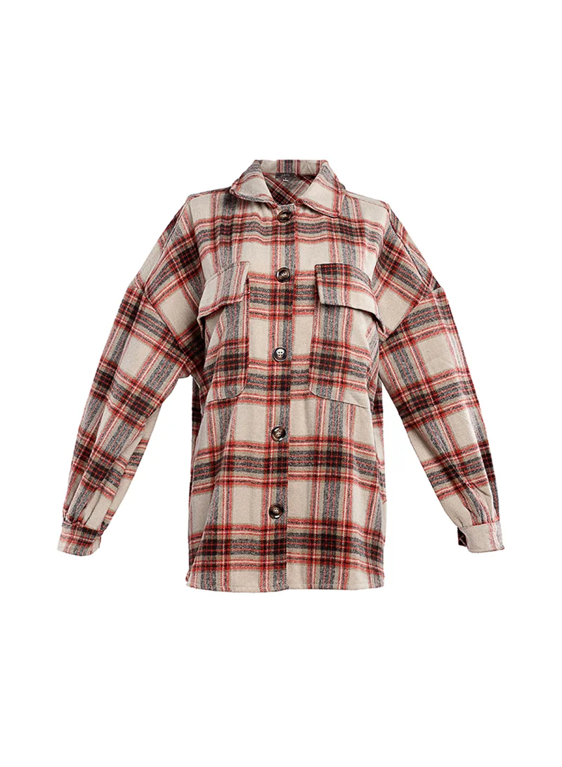 London Rag Oversized Flannel Plaid Shirt