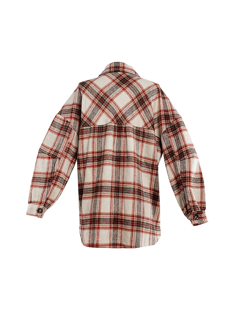 London Rag Oversized Flannel Plaid Shirt