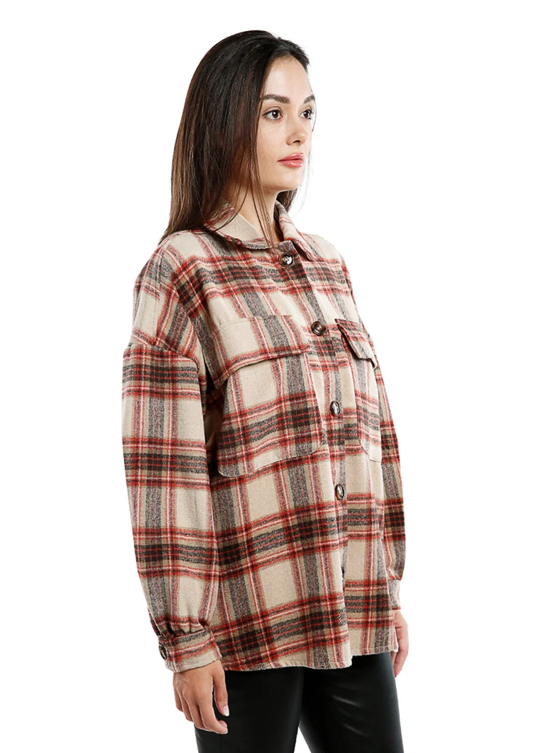 London Rag Oversized Flannel Plaid Shirt