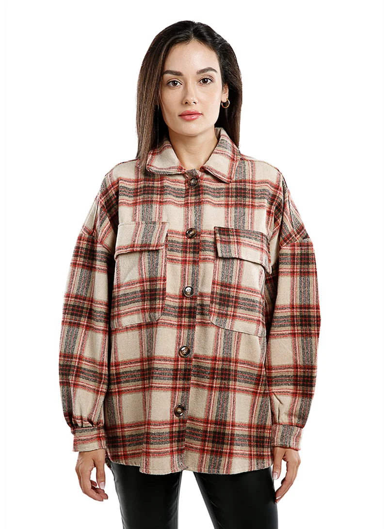 London Rag Oversized Flannel Plaid Shirt