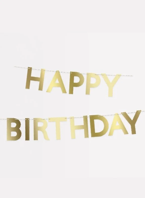 Meri Meri Meri Meri Gold Scallop Happy Birthday Garland