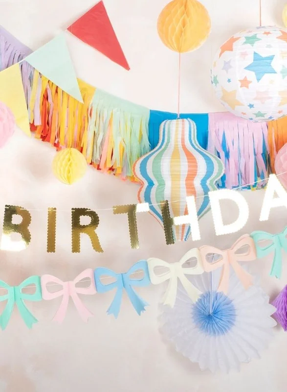 Meri Meri Meri Meri Gold Scallop Happy Birthday Garland