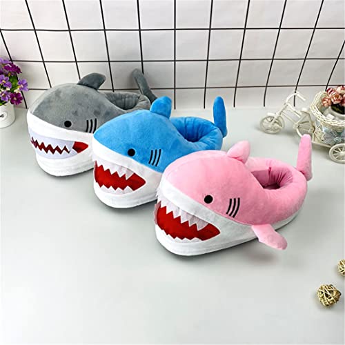 YILANLAN Women's Slippers Cute Pig Slippers Cartoon Slippers Animal Slippers Warm Slippers Winter Slippers Home Slippers Furry Slippers (5.5/11, Shark, numeric_5_point_5) - Image 4