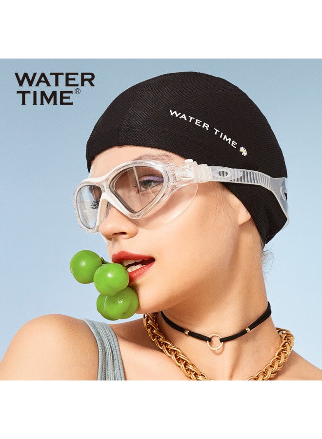 Watertime / Shuichuan Swimming Goggles, Anti-fog Large Frame For Nearsighted Adults, Professional Diving Gl, Tea White Color, -2.50 Diopter