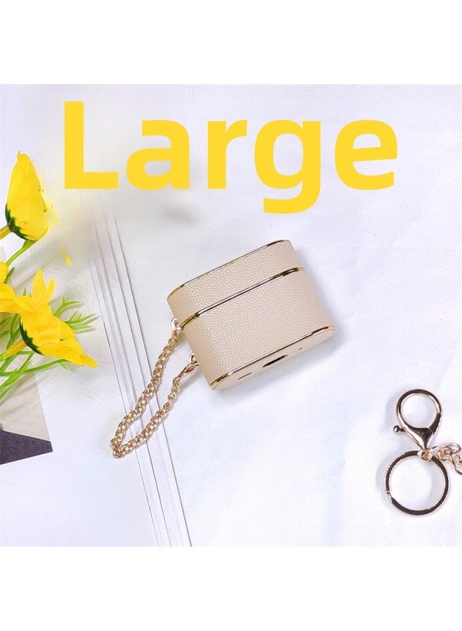 Loquat Suitable For AppleAirpods 2 Earphone Case Cylindrical Ball Pattern Leather Earphone Case Earphone Case-Colour:Khaki-Model:Airpods Pro 2  - Image 1