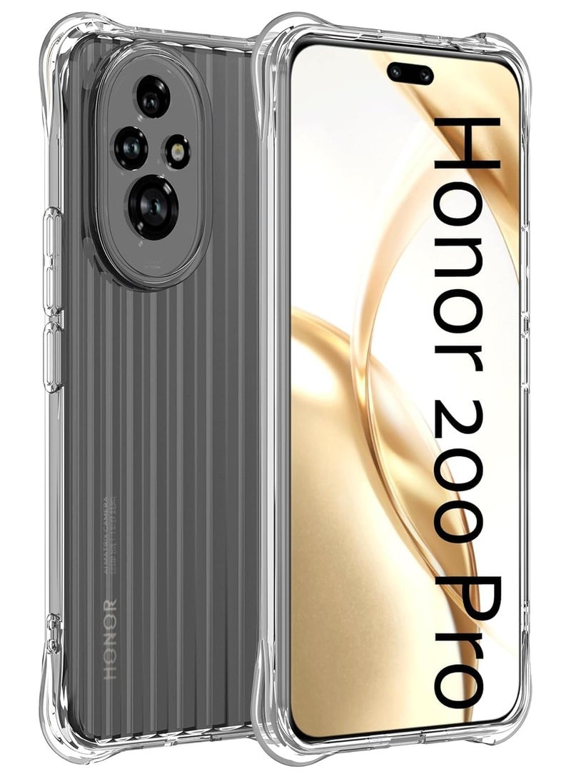 general Case Compatible with Honor 200 Pro 5G Cover Ultra Thin Transparent Silicone Soft TPU Protective Airbag Anti-Shock Case - Image 1