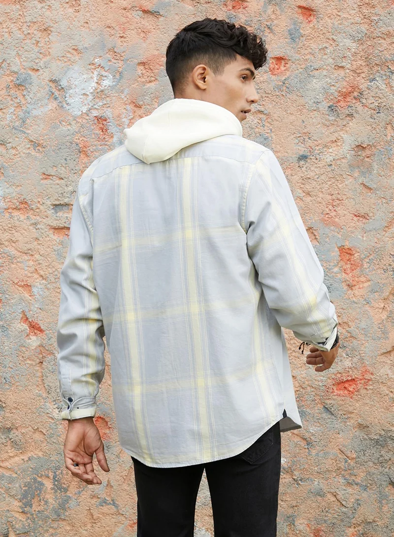 كامبوس سوترا Men's Tartan Plaid Button Up Shirt