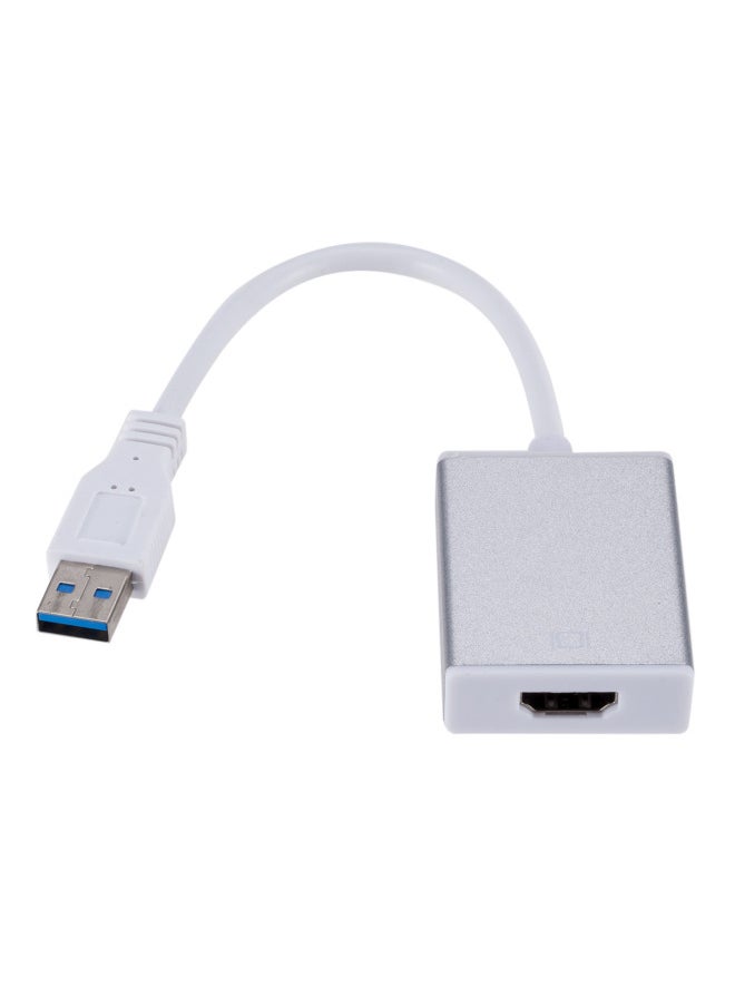 USB2.0/3.0 بدون محرك إلى HDMI يدعم الصوت USB إلى Hdmi 1080p مضيف الكمبيوتر إلى التلفزيون - اللون: 3.0 إلى Hdmi-رمادي