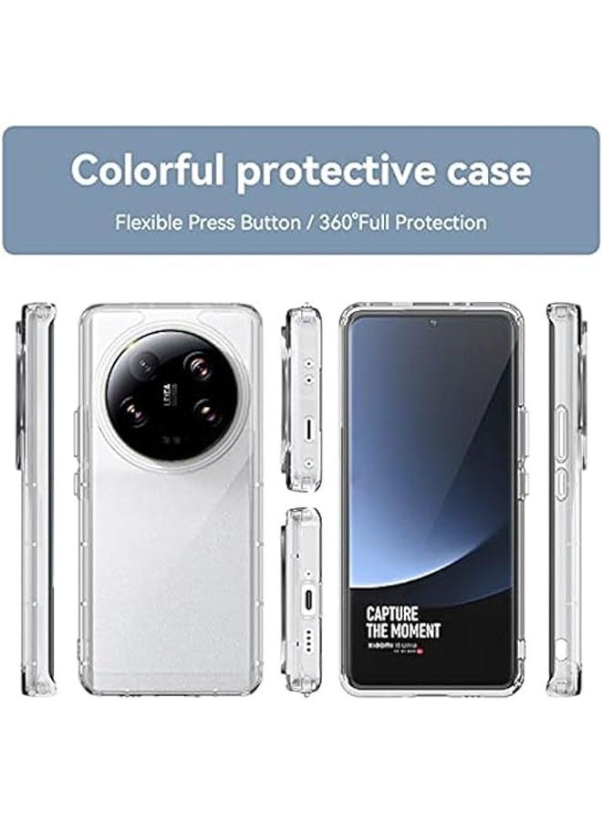 Crystal Clear Phone Case Compatible Xiaomi 13 Ultra Phone Case, Anti-Yellow and Scratch-Resistant, Shockproof Hard Plastic Back, Soft Silicone Cushion Case, Clear Phone Case - Image 2