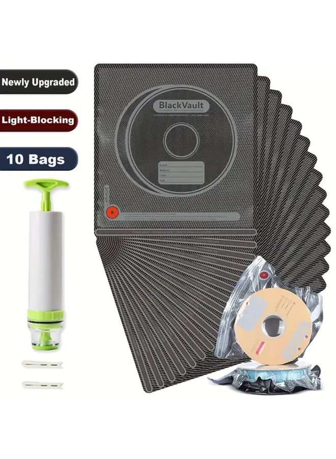Heavy Duty Vacuum Sealed Moisture Proof 3D Printer Filament Storage Bag Set 10 Bags 10 Humidity Cards - Image 1
