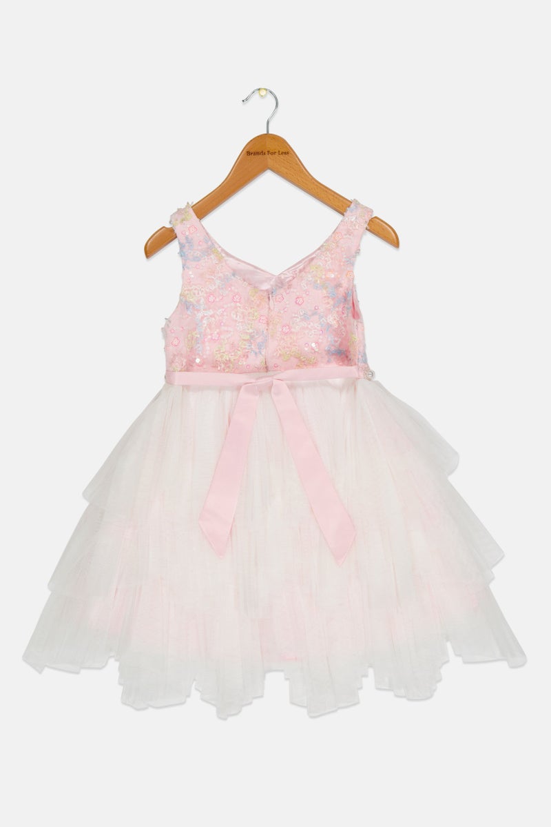 american Princess Toddlers Girl Mesh Sleeveless Dress, Multicolor  - Image 2