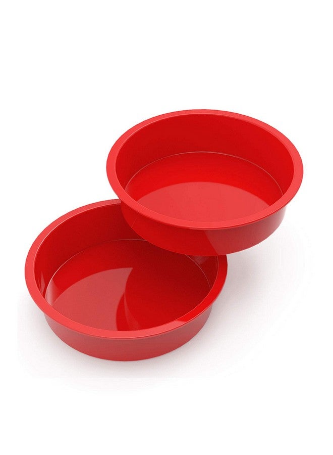 SILIVO 9.5 inch Round Nonstick Silicone Cake Molds - 2 Pack for Layer, Cheese & Chocolate Cakes - Image 1