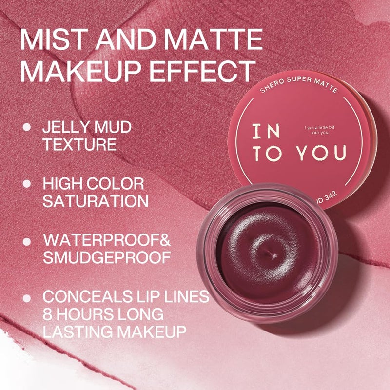 INTO YOU Matte Liquid Lipstick for Women, Canned Long Lasting Pink Lipstick Waterproof with Lip Brush, No Transfer, High Pigmented with Lightweight Lip Mud Texture(342) - Image 2