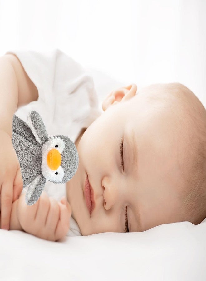 Doindute Baby Gray Penguin Soft Stuffed Animal Security Blanket, Plush Penguin Character Lovey Blanket, Baby Shower/Nursery Gift, Newborn Infant Toddler Snuggle Blankie for Boys Girls, 14 Inches - Image 5