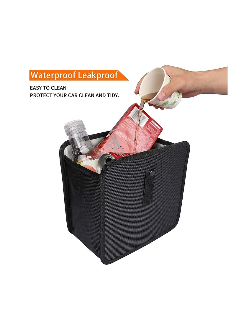 SYOSI Hanging Car Trash Bag Can Premium Waterproof Litter Garbage Bag Organizer 1.85 Gallon Capacity Black  - Image 5
