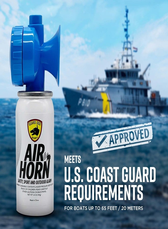 Guard Dog Security Air Horn for Boating, Sporting events & Outdoor alarm - Very Loud Canned Boat Accessories - 120 dB can be heard 1 mile away - 1.4oz Can (1.4 oz With horn) - Image 2