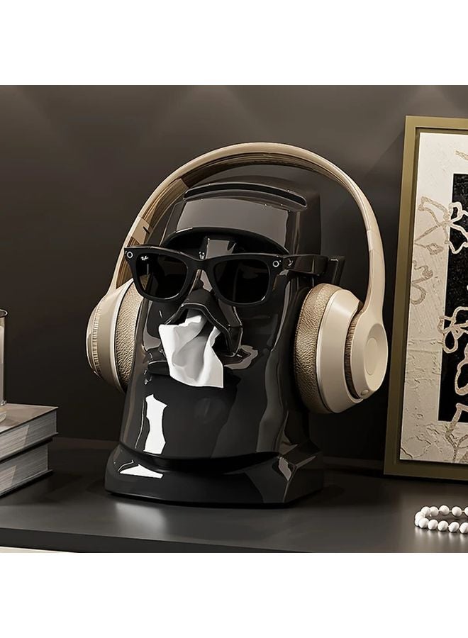 Cream White Desktop Storage Box Organizer For Glasses Earphone Paper Tissue - Image 3