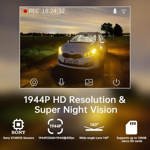 DDPAI Z40 GPS Dual Channel Dashcam, 3K Front & FHD Rear, 5MP IMX335 Sensor, Loop Recording, Optional Parking Mode, Wi-Fi, G-Sensor, WDR, Upto 128GB Supported - Image 3