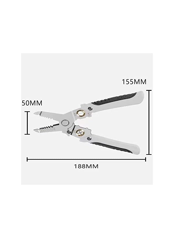PROMASS promass Multi-function Special Wire Stripper for Electrician Decrustation Plier, Stainless Steel Wire Strippers Electrical, Cable Stripping Cutting and Crimping for Electricians and DIY  - Image 2