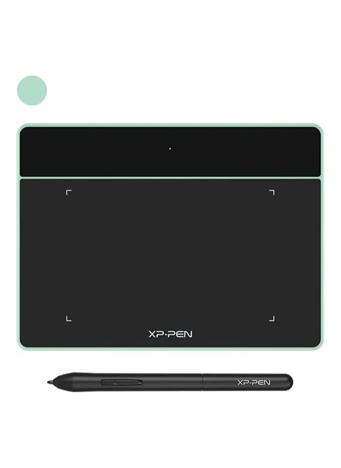 إكس بي-بن جهاز الرسم XP-PEN Deco Fun XS بحجم 4x3 بوصة للتوقيع الإلكتروني والتعليم عن بُعد، باللون الأخضر التفاحي.  - Image 1
