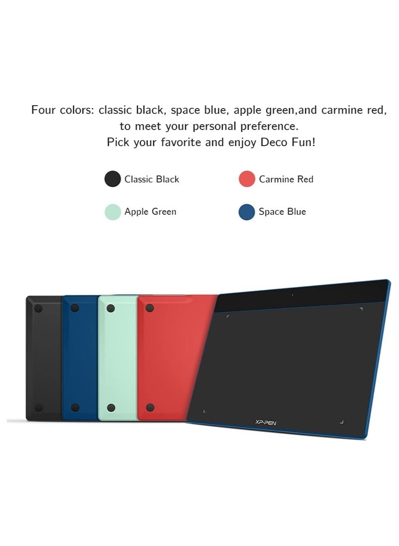 إكس بي-بن جهاز الرسم XP-PEN Deco Fun XS بحجم 4x3 بوصة للتوقيع الإلكتروني والتعليم عن بُعد، باللون الأخضر التفاحي.  - Image 2
