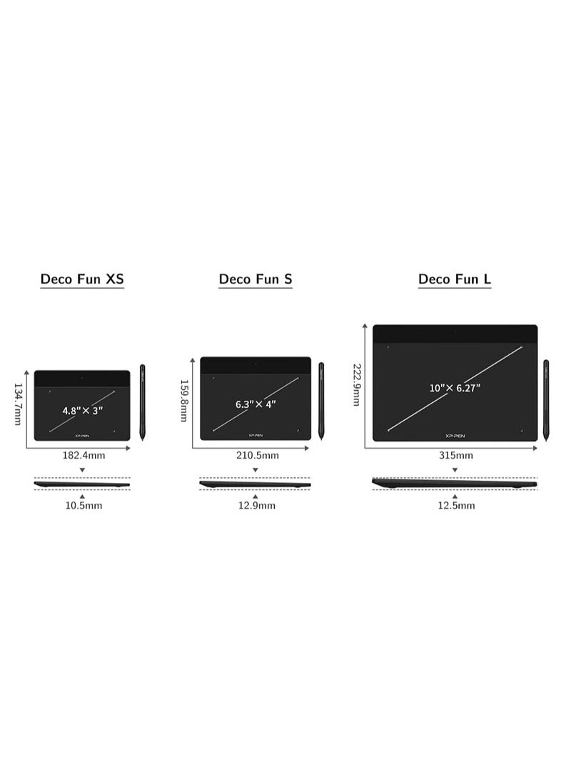 إكس بي-بن جهاز الرسم XP-PEN Deco Fun XS بحجم 4x3 بوصة للتوقيع الإلكتروني والتعليم عن بُعد، باللون الأخضر التفاحي.  - Image 3