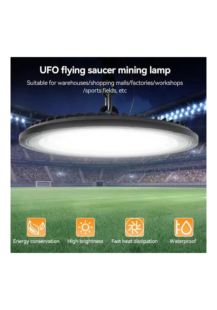 ضوء LED عالي السقف UFO بقوة 100 واط - إضاءة تجارية فائقة السطوع للمستودعات والمصانع والصالات الرياضية - Image 4