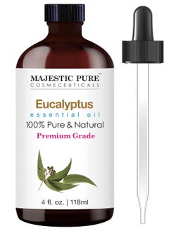 Majestic Pure Eucalyptus Essential Oil - 118 ml | 100% Pure and Natural | Premium Grade Essential Oils for Aromatherapy, Diffusers, Skin, Massage and Humidifiers |  - Image 1