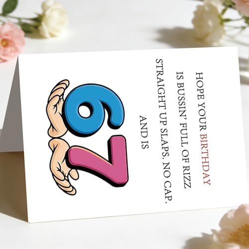 Amorista Funny Birthday Card for Teens, Humorous Birthday Decorations Gifts for 15th 16th 17th 18th 21st Boys Girls, Perfect Ideal for Teenagers with Modern Slang - Image 4